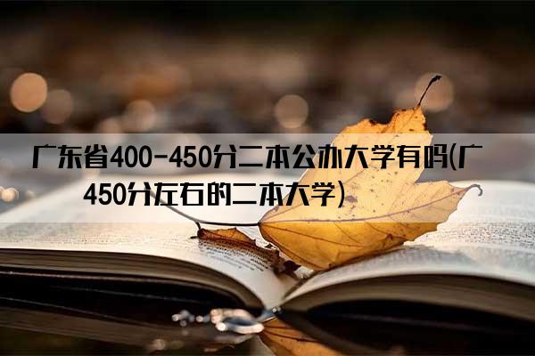 广东省400-450分二本公办大学有吗(广东450分左右的二本大学)